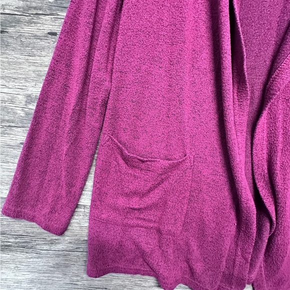 Pink Rose Cardigan with Long Sleeves and Shawl Collar - Picture 8 of 8